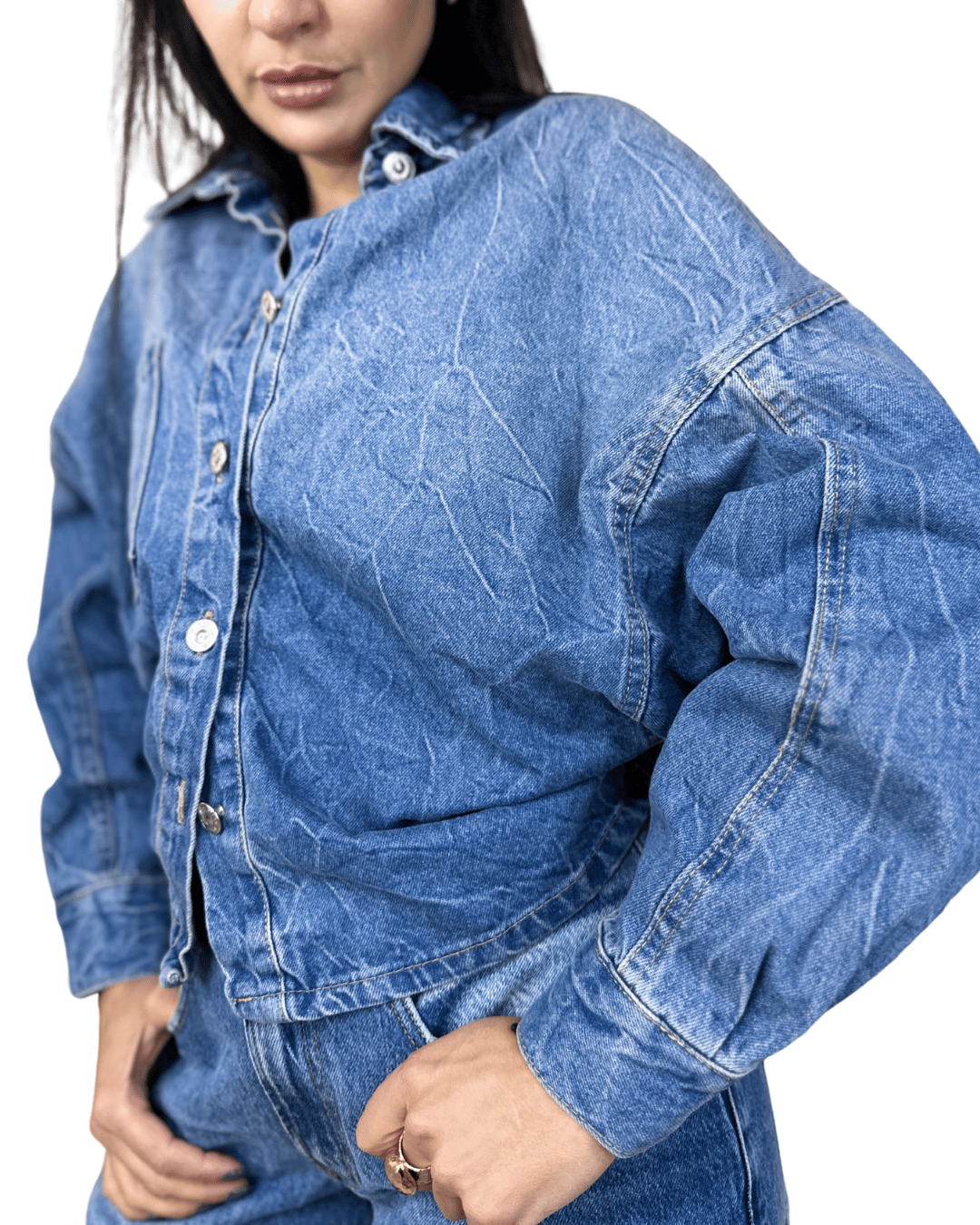 Structured Denim Shirt Jacket