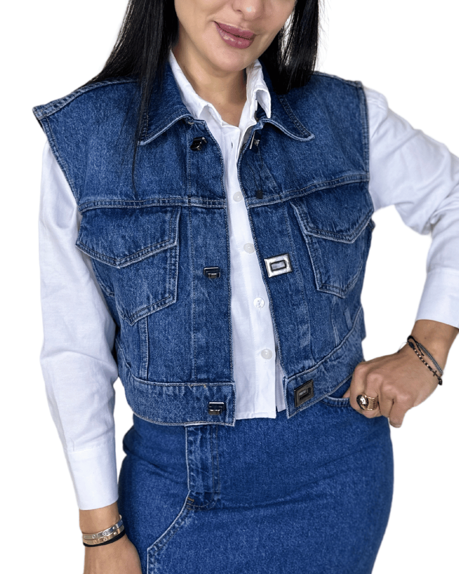 Classic Blue Denim Vest