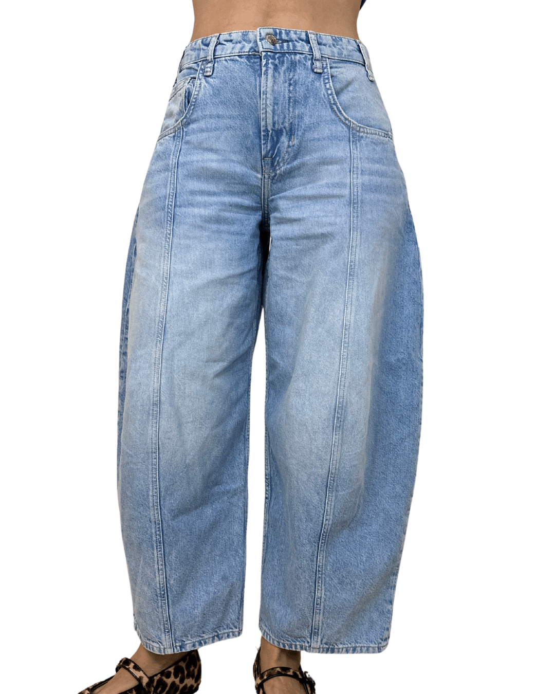 Barrel Balloon Jeans – Light Wash