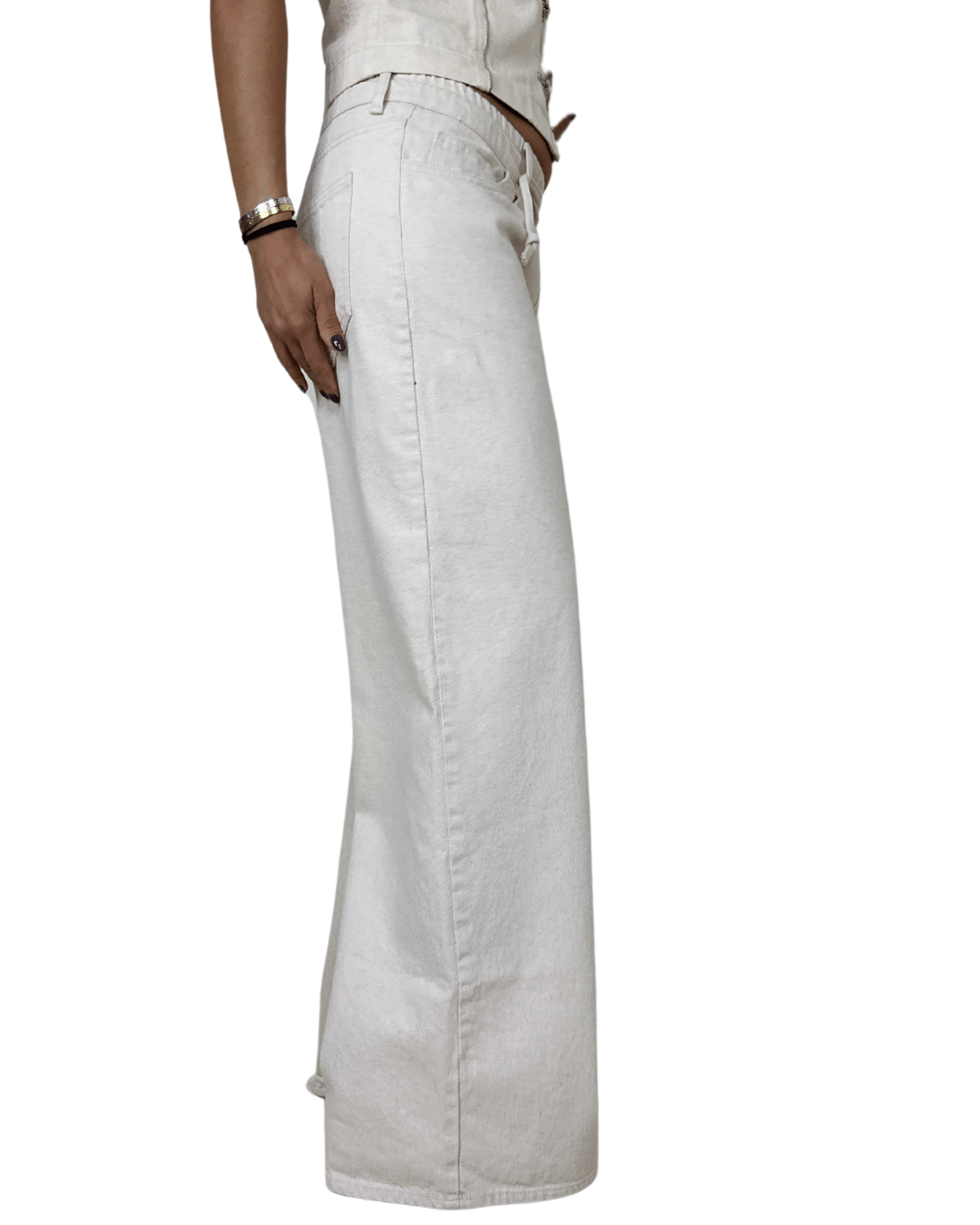 Off-White Wide-Leg Denim