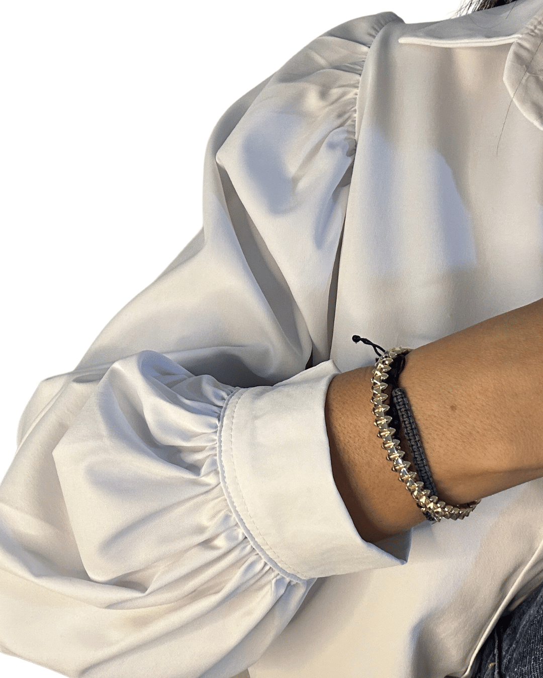 Balloon Sleeve Shirt – White