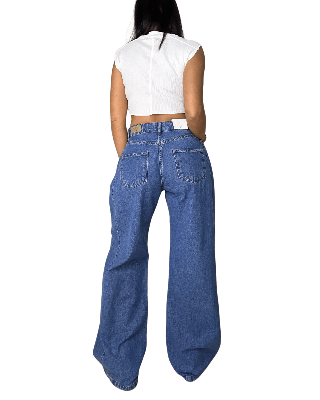 Palazzo Denim Jeans – Classic Blue