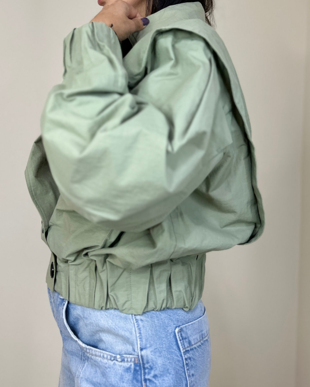 Cropped Bomber Jacket