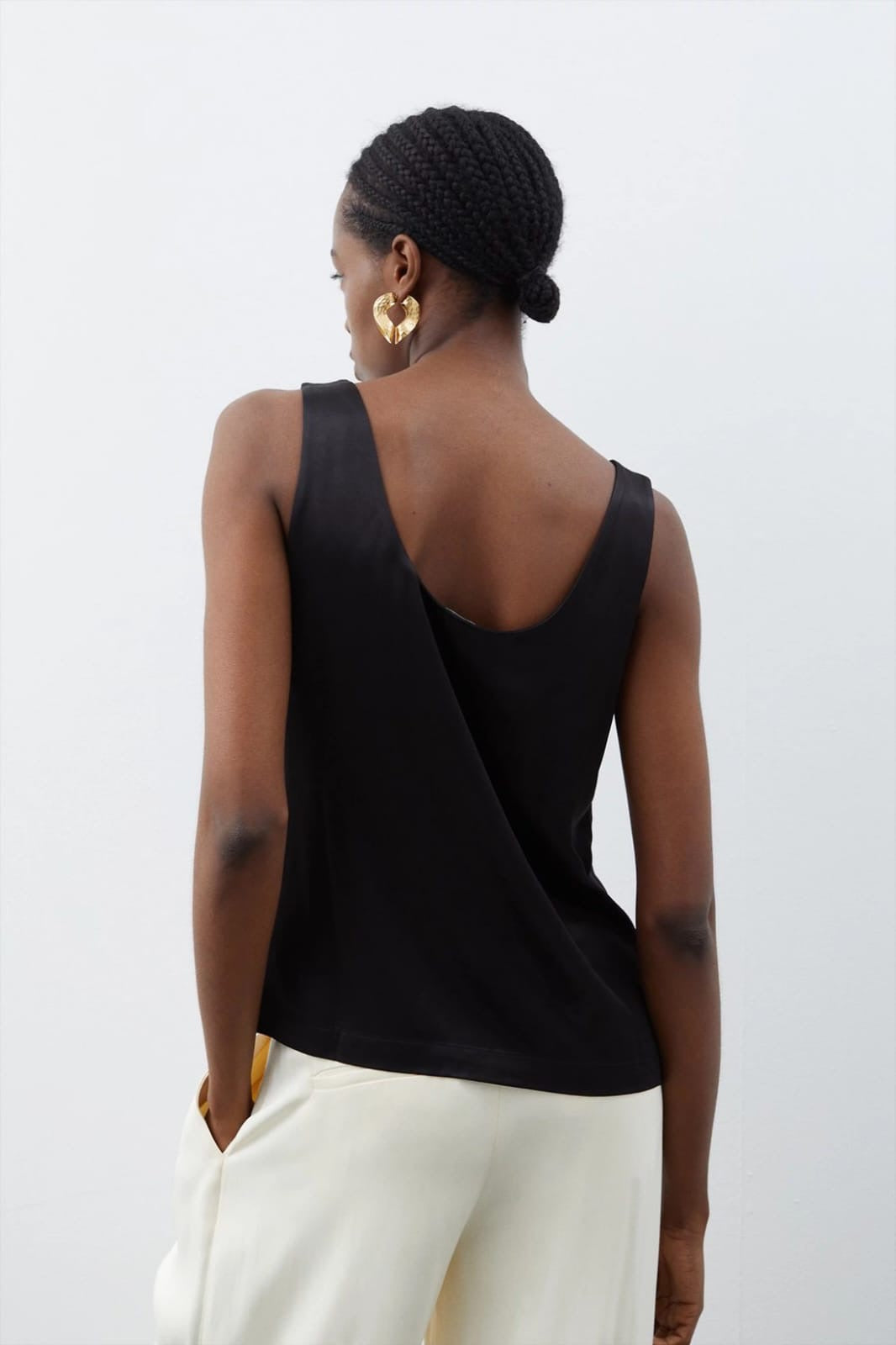 Satin Top - Black Color