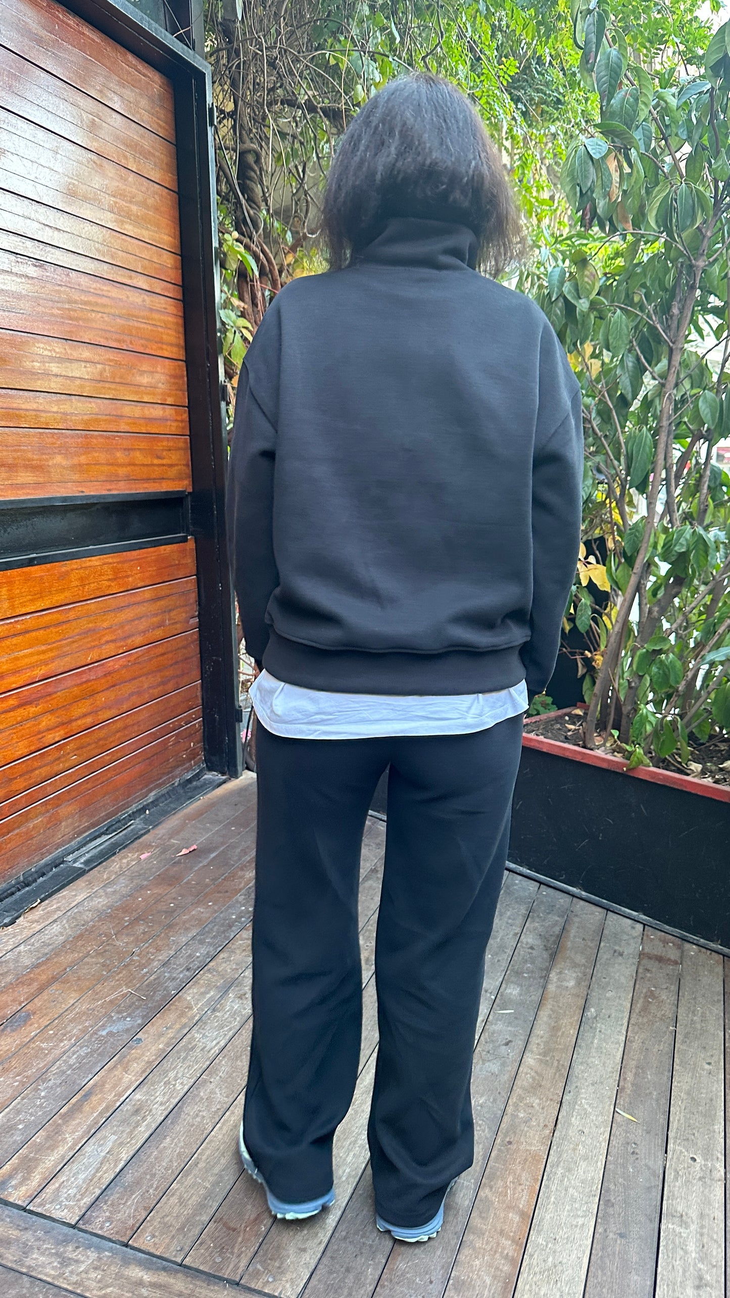 Sweatsuit Black Color - Elastic Waist