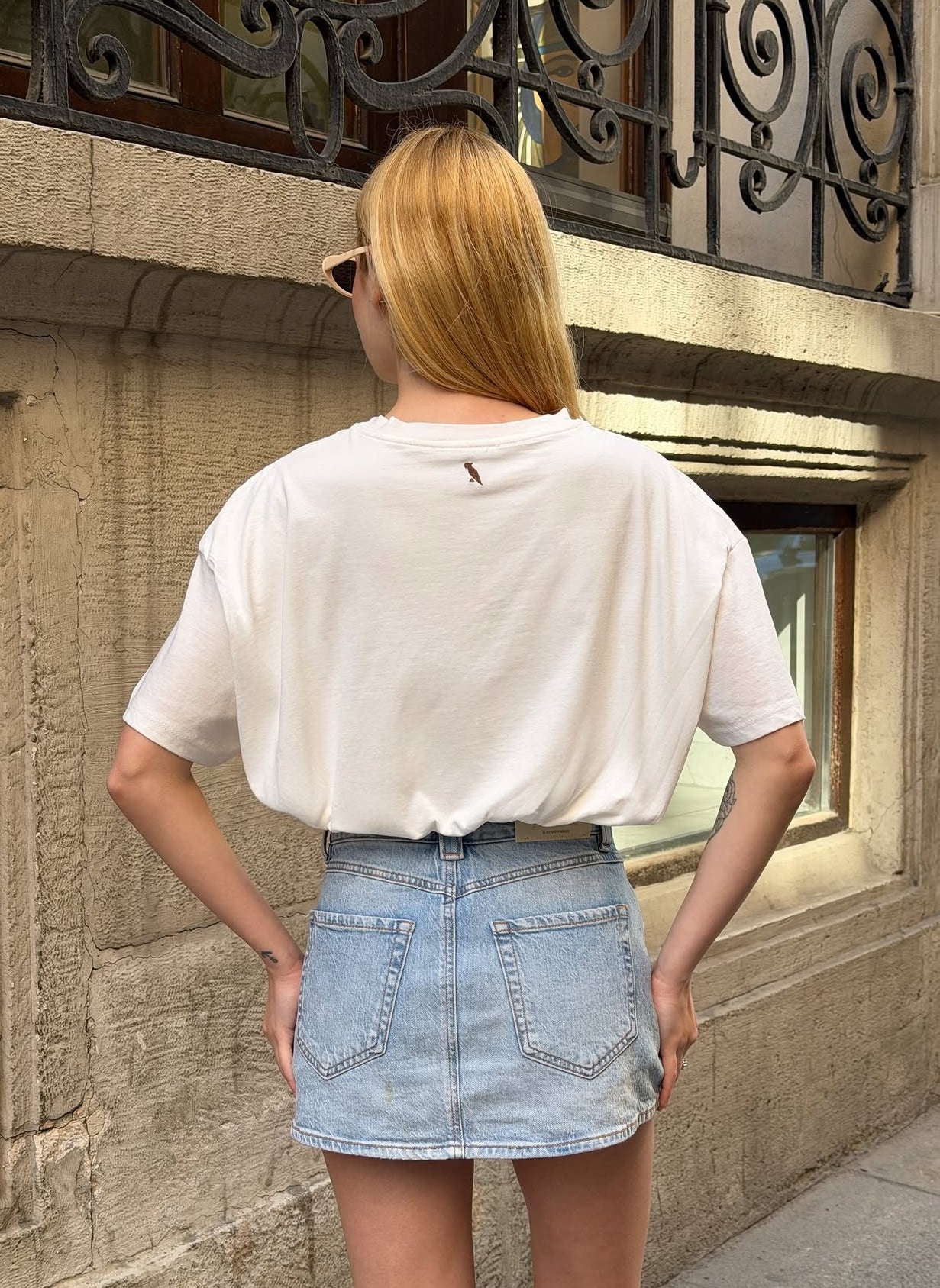The Studio Boxy Crop Tee -White Color-