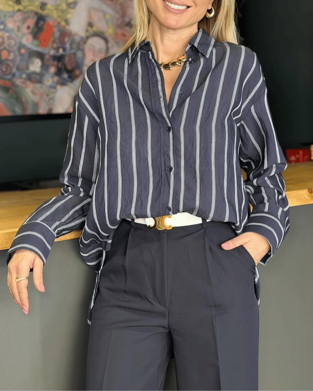 Oversized Striped Shirt