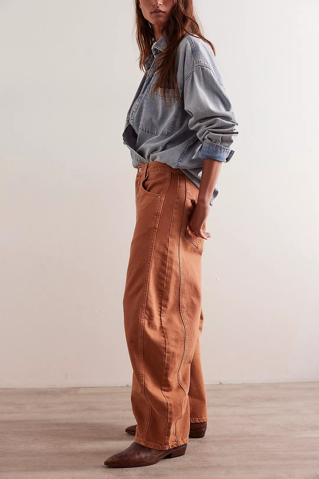 Barrel Denim - Jeans Brick Color