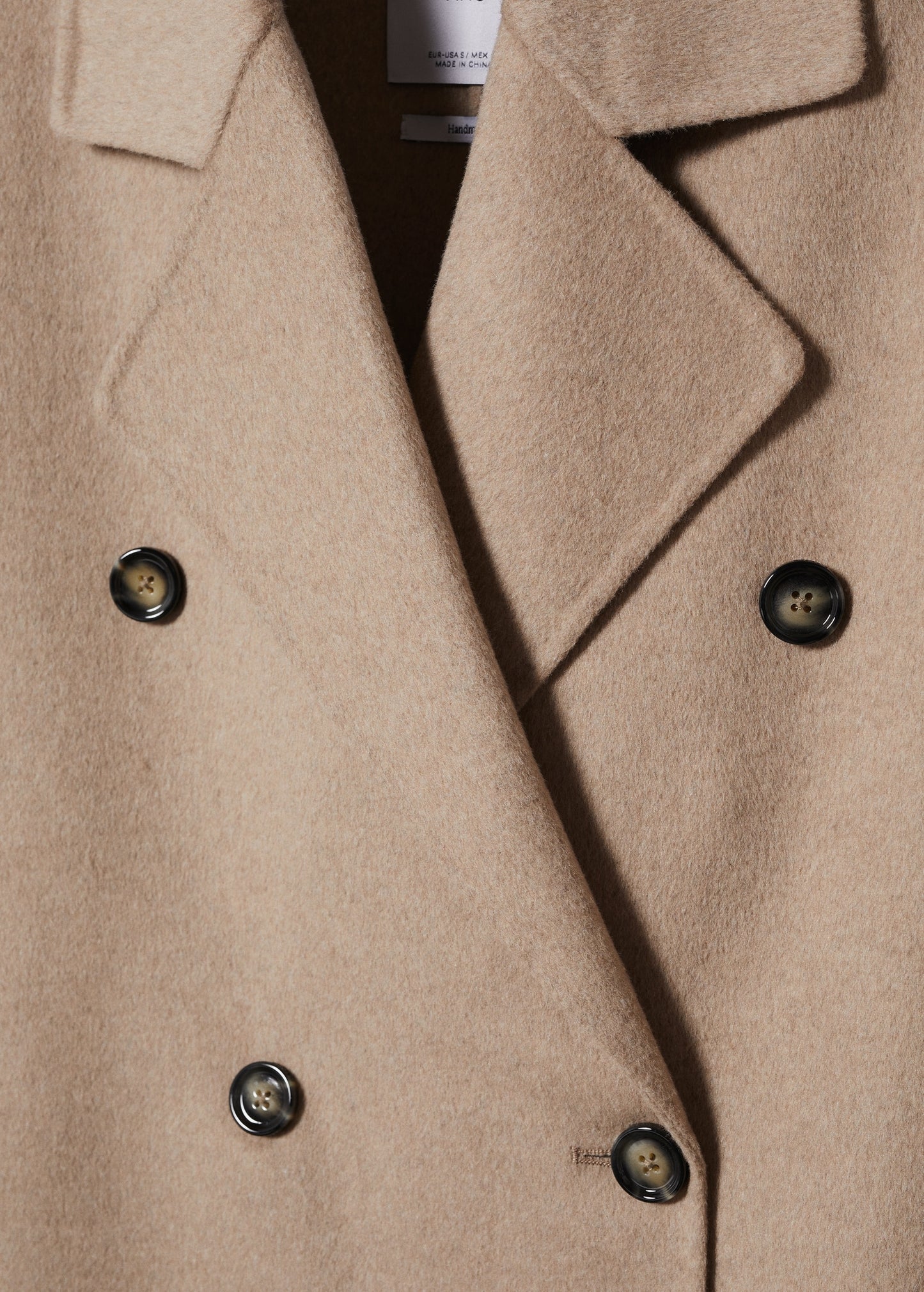 HANDMADE OVERSIZED WOOL COAT - Beige Color-