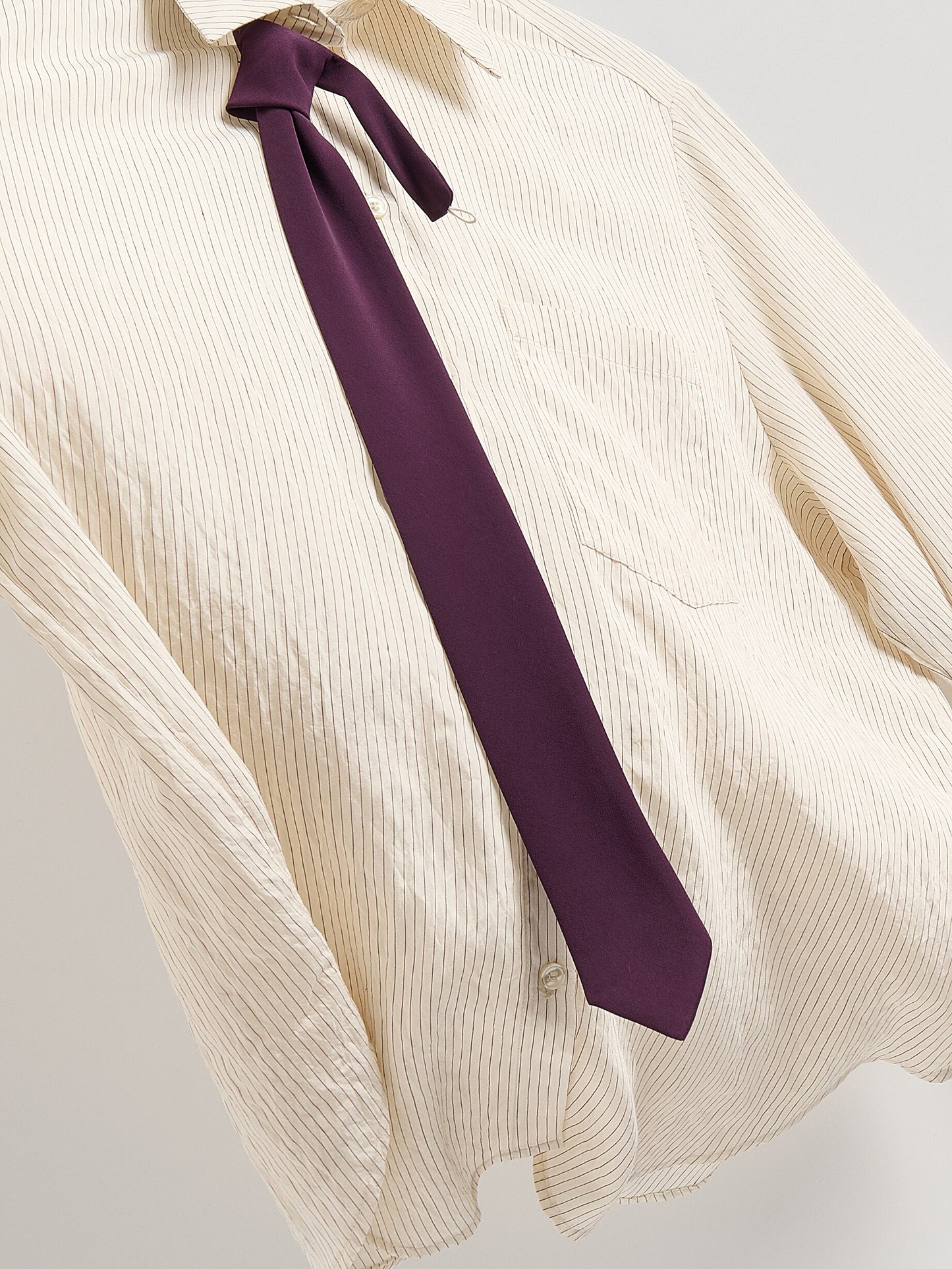 Stripped Shirt with contrast Tie Detail