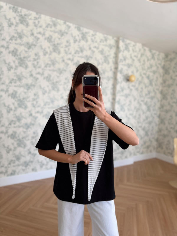 The Scarf-Detail Essential Tee