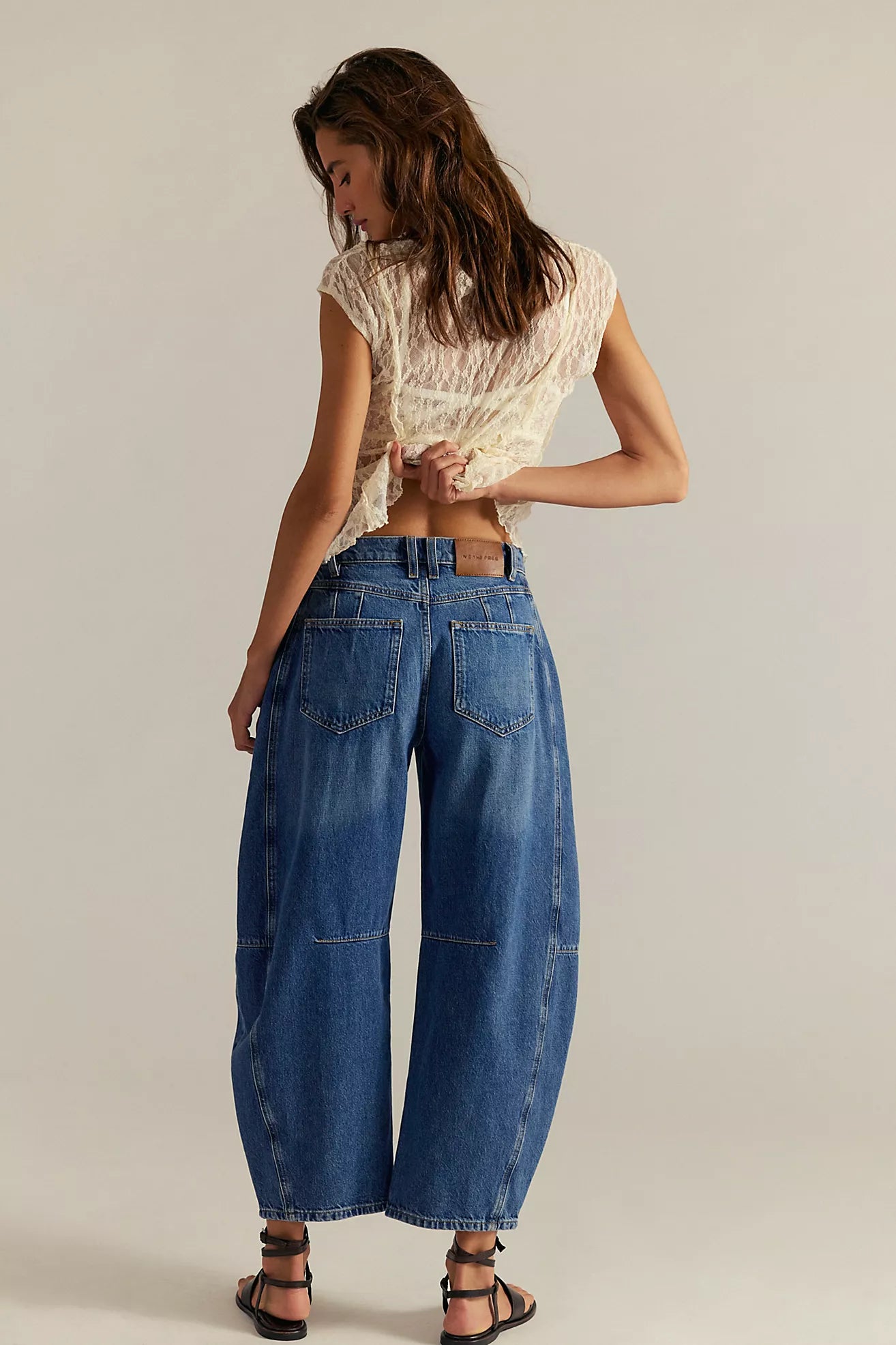 Denim Barrel Jeans Blue Color