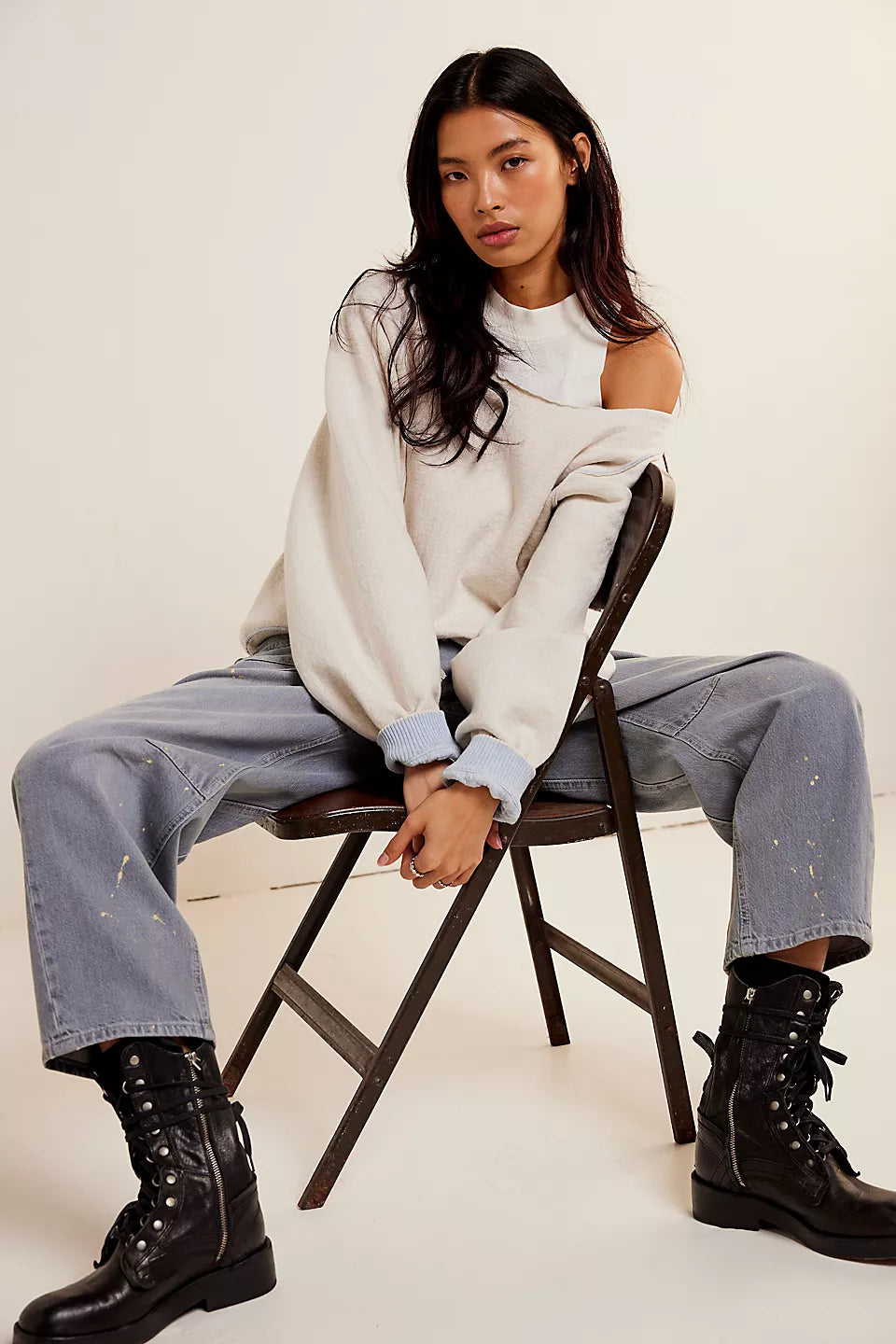 Moxie pull -On Barrel Jeans - Grey Color -