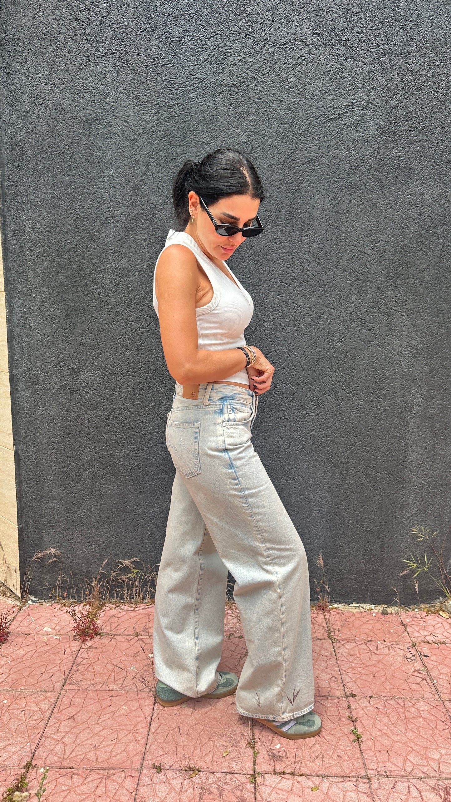 The Ultra-Light Blue Wide-Leg Denim Jeans