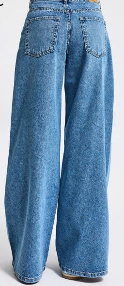 Palazzo Blue Denim Jeans -Cotton 100%-