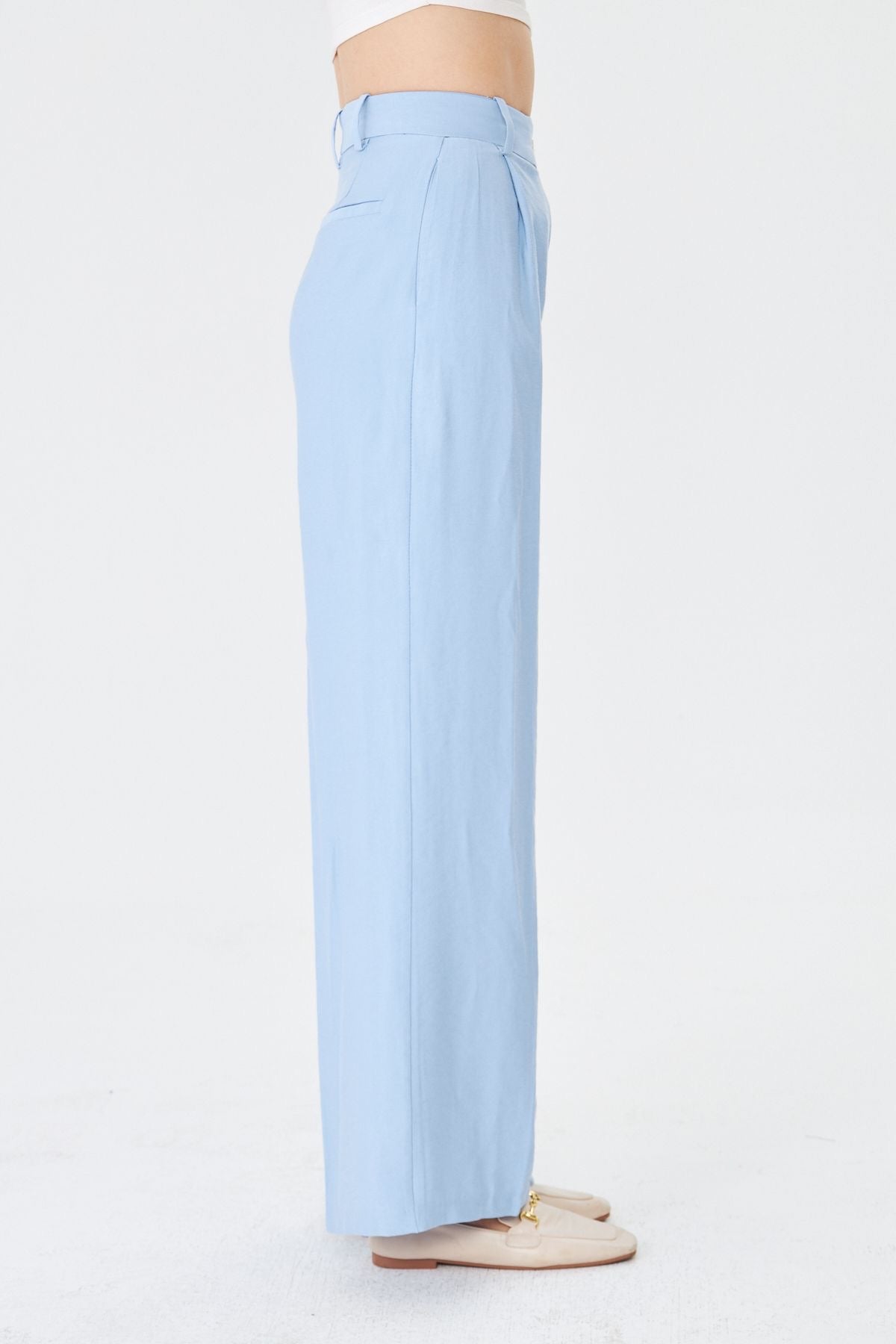 The Midnight Tailored Straight-Cut Pant - Blue Color -