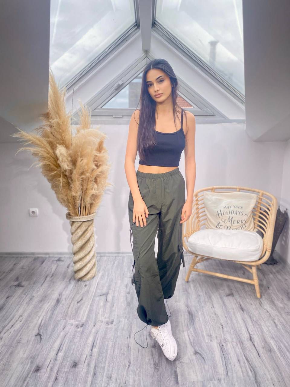 Utility Cargo Pants – Khaki Green