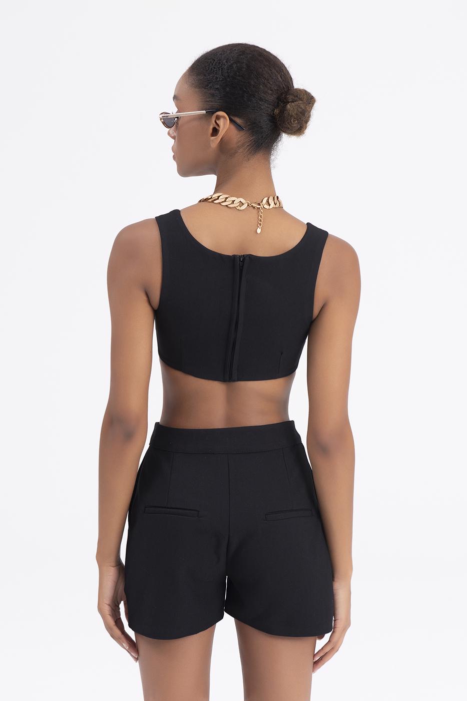 Sculpted Square-Neck Crop