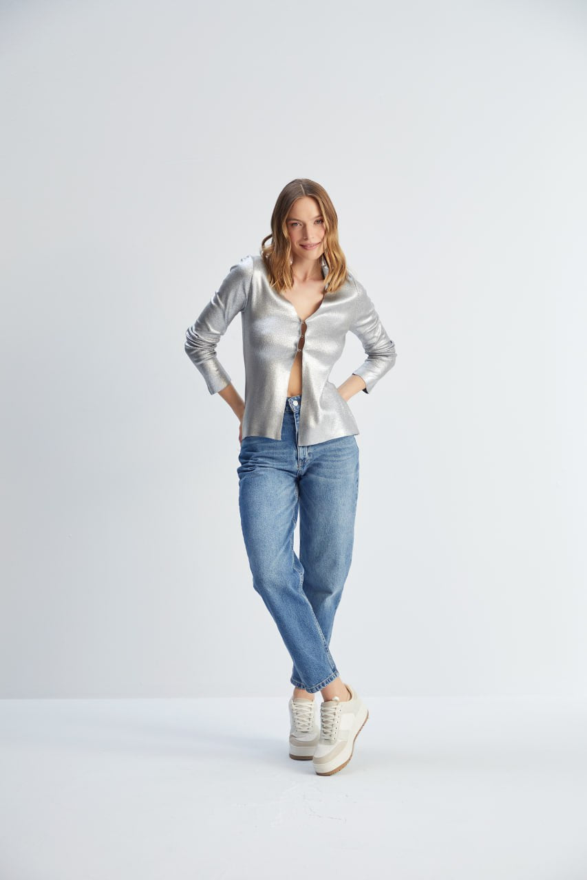 Metallic Glow Cardigan