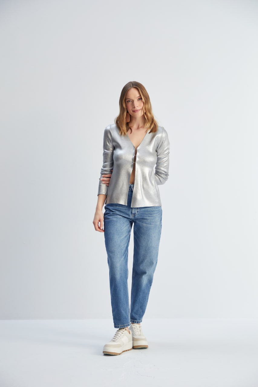 Metallic Glow Cardigan