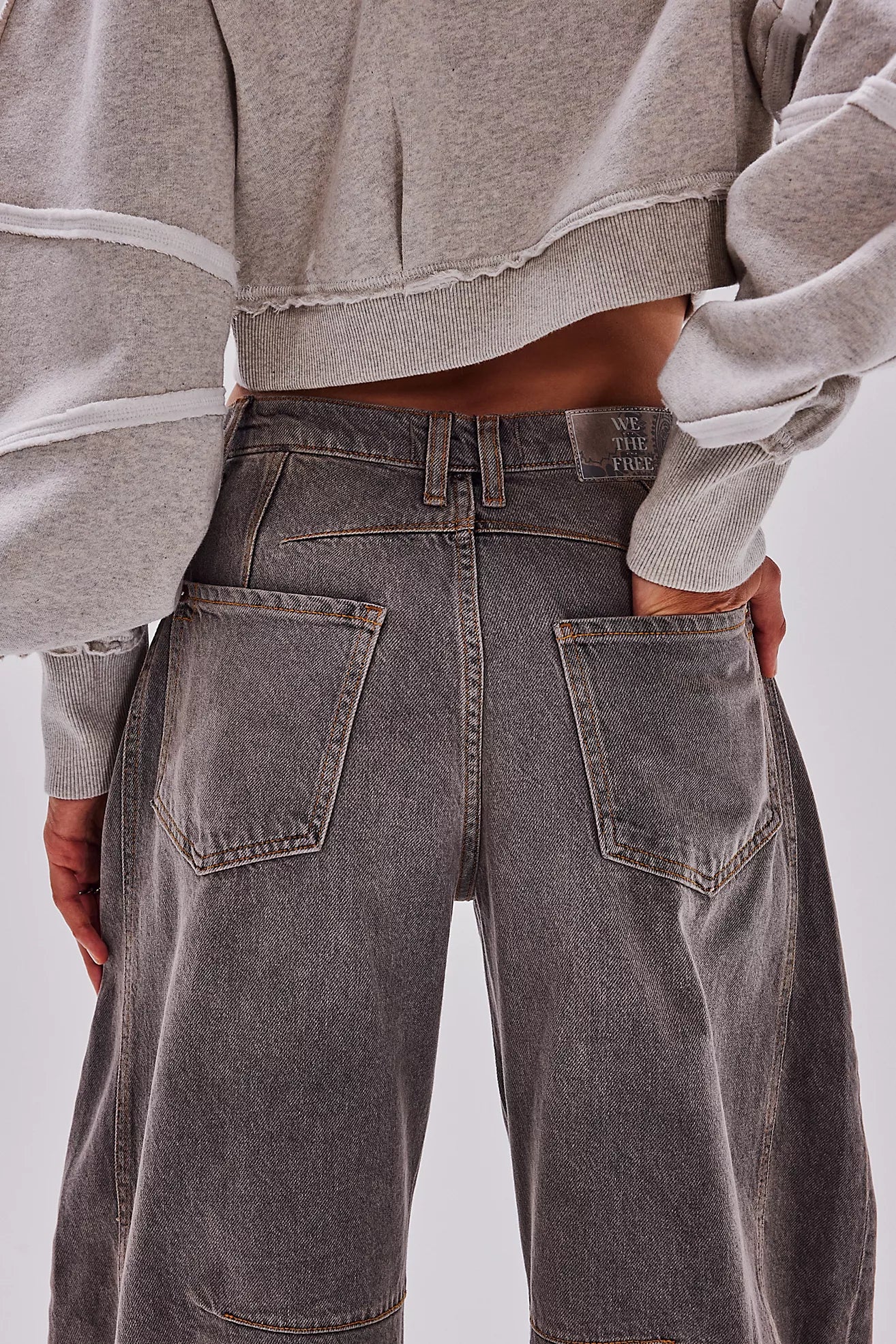 Taupe Barrel Jeans