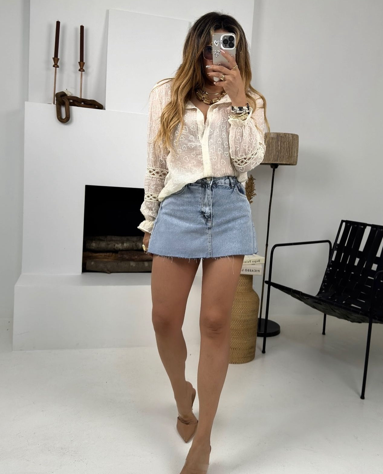 Denim Skort