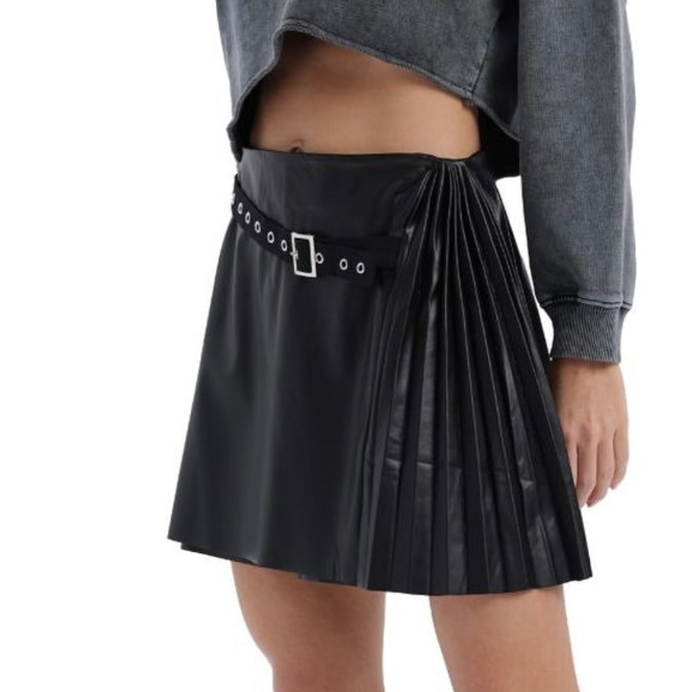 Faux Leather Skort - High Quality