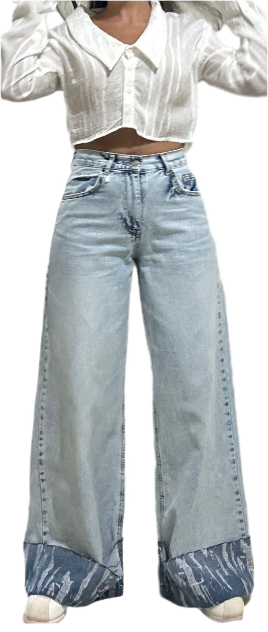 Palazzo Jeans - Blue denim