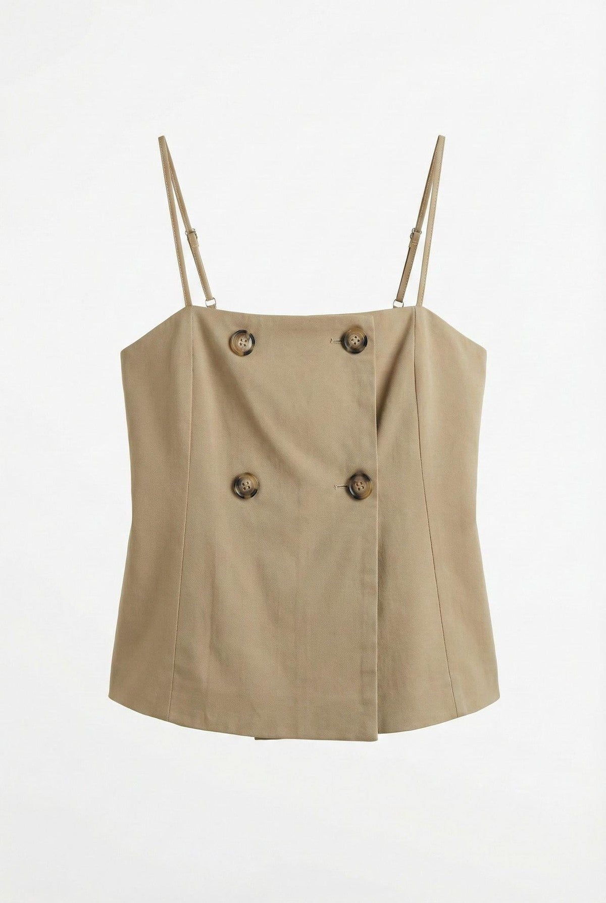 Double-Breasted Tailored Camisole Top