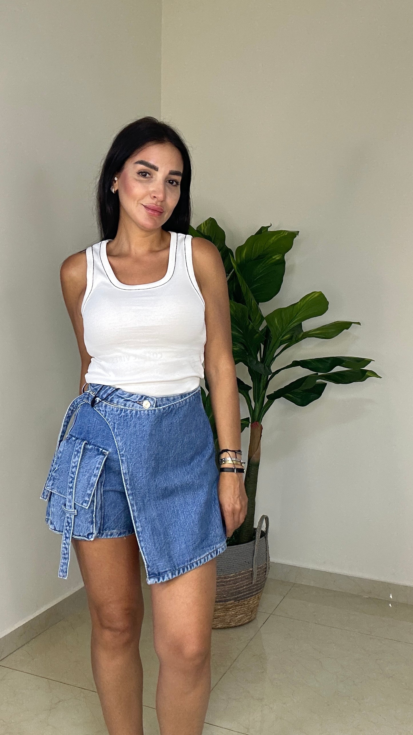 Skort - Jupe Culotte - Denim 100% Cotton