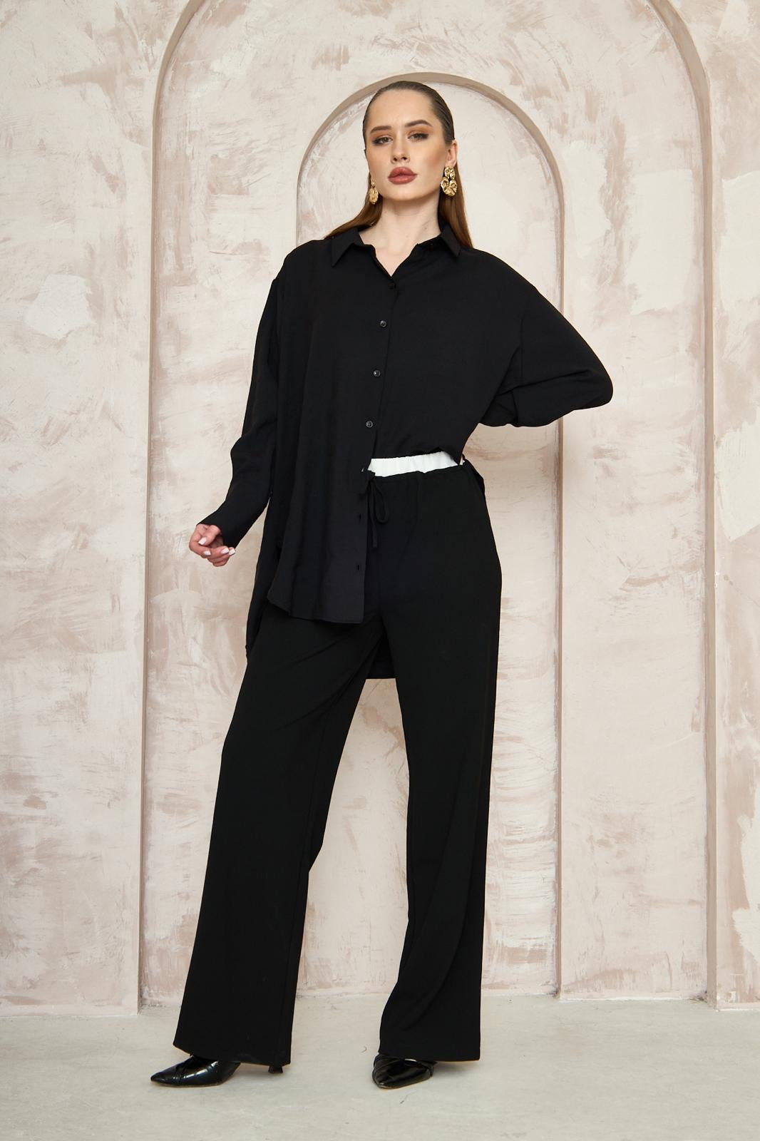Luxe Soft-Satin Boyfriend Shirt Oversized
