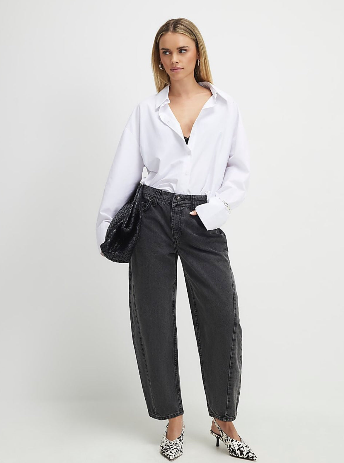 Barrel Black Denim - Jeans