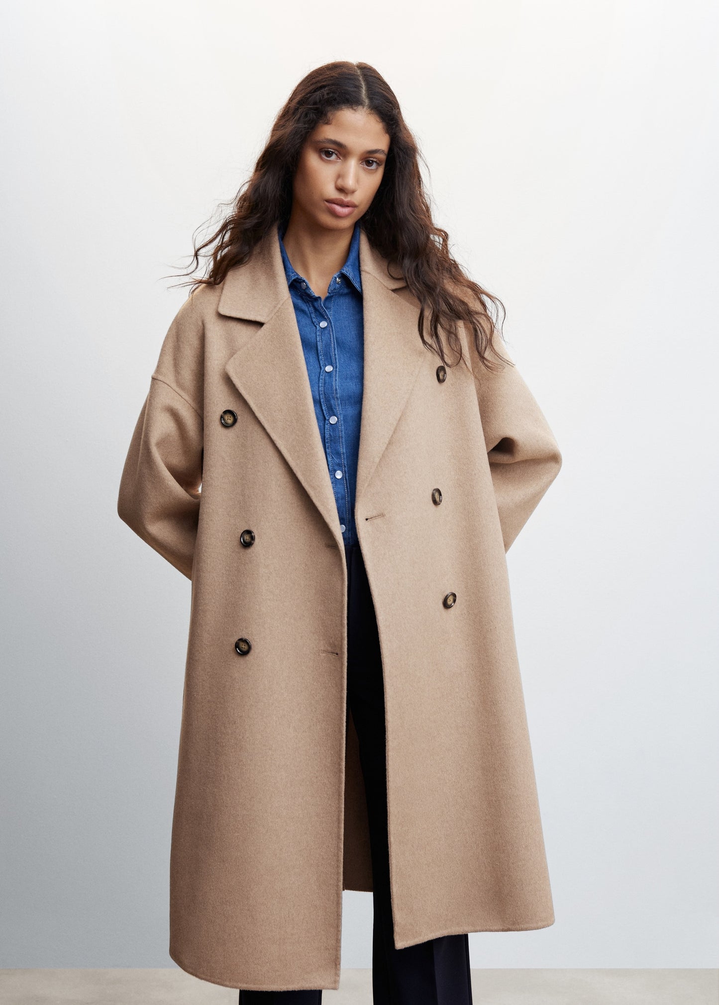 Wool Trench Coat - Beige - Oversized