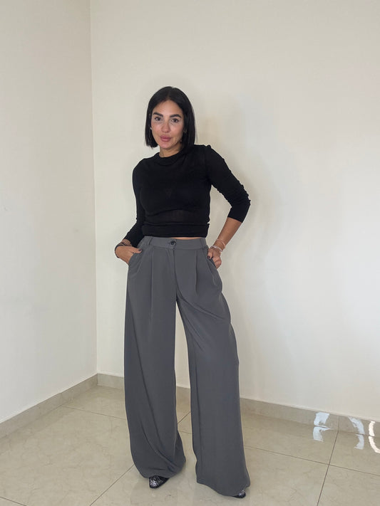 Palazzo Pant - Grey Color - Classic