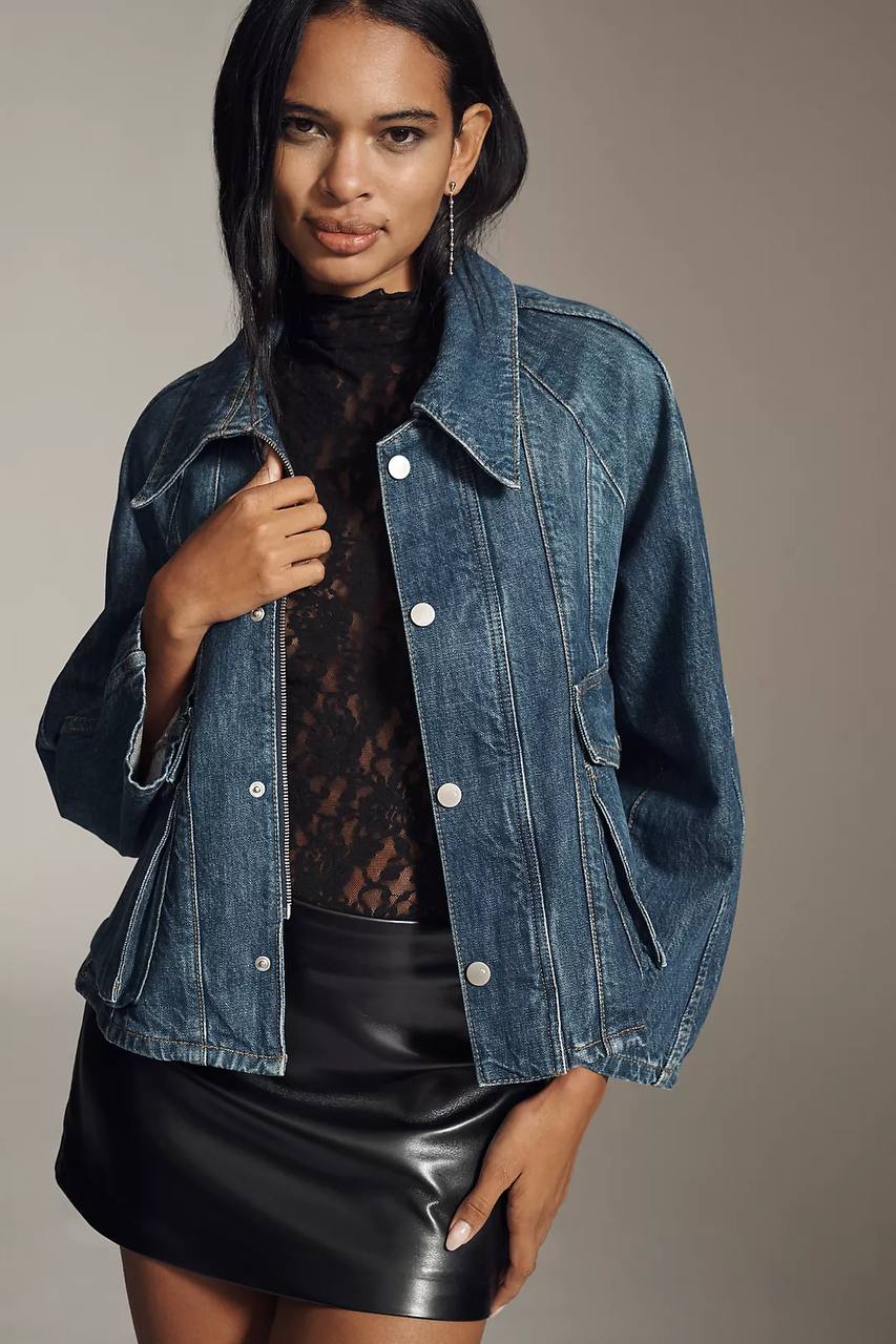 The Sculptural Paneled Denim Jacket