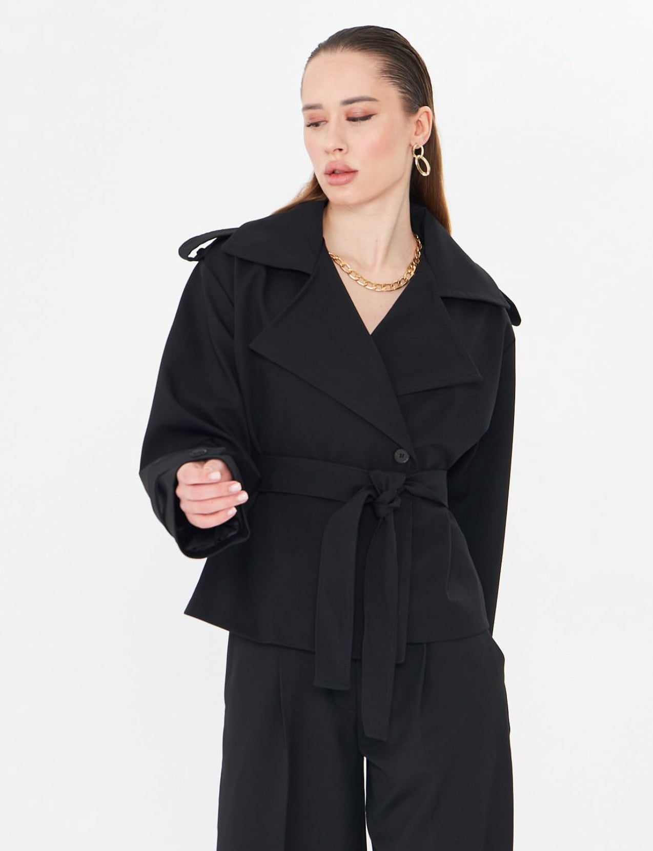 Trench coat Black color