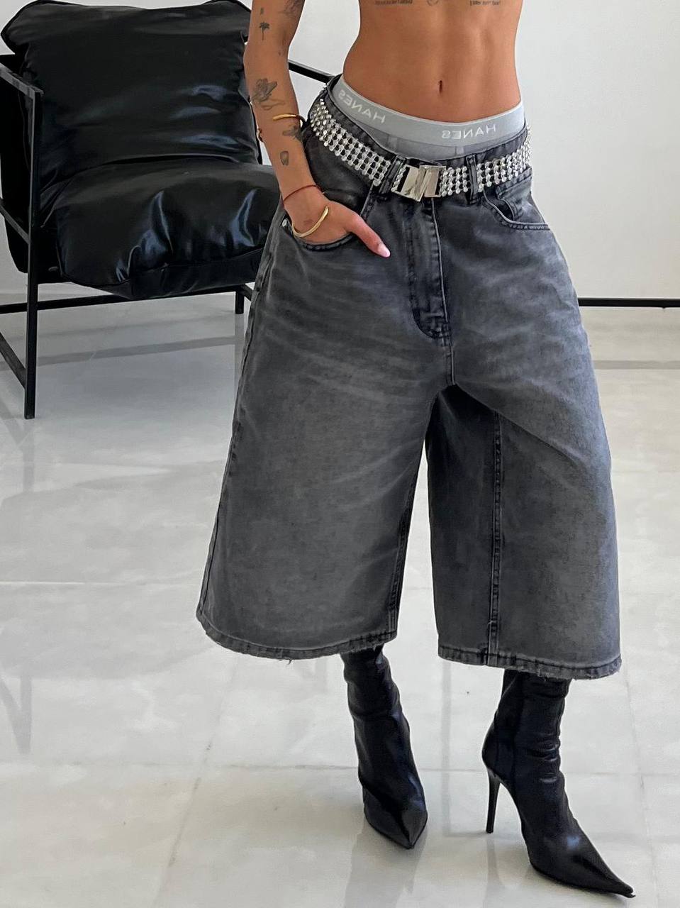 Bermuda Denim - Grey Color -