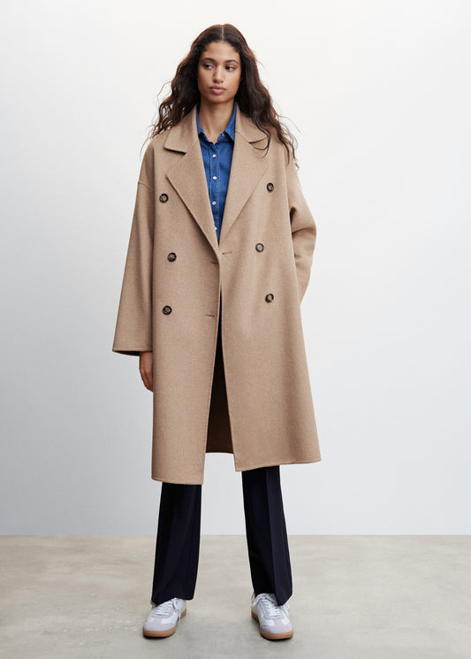 Wool Trench Coat - Beige - Oversized