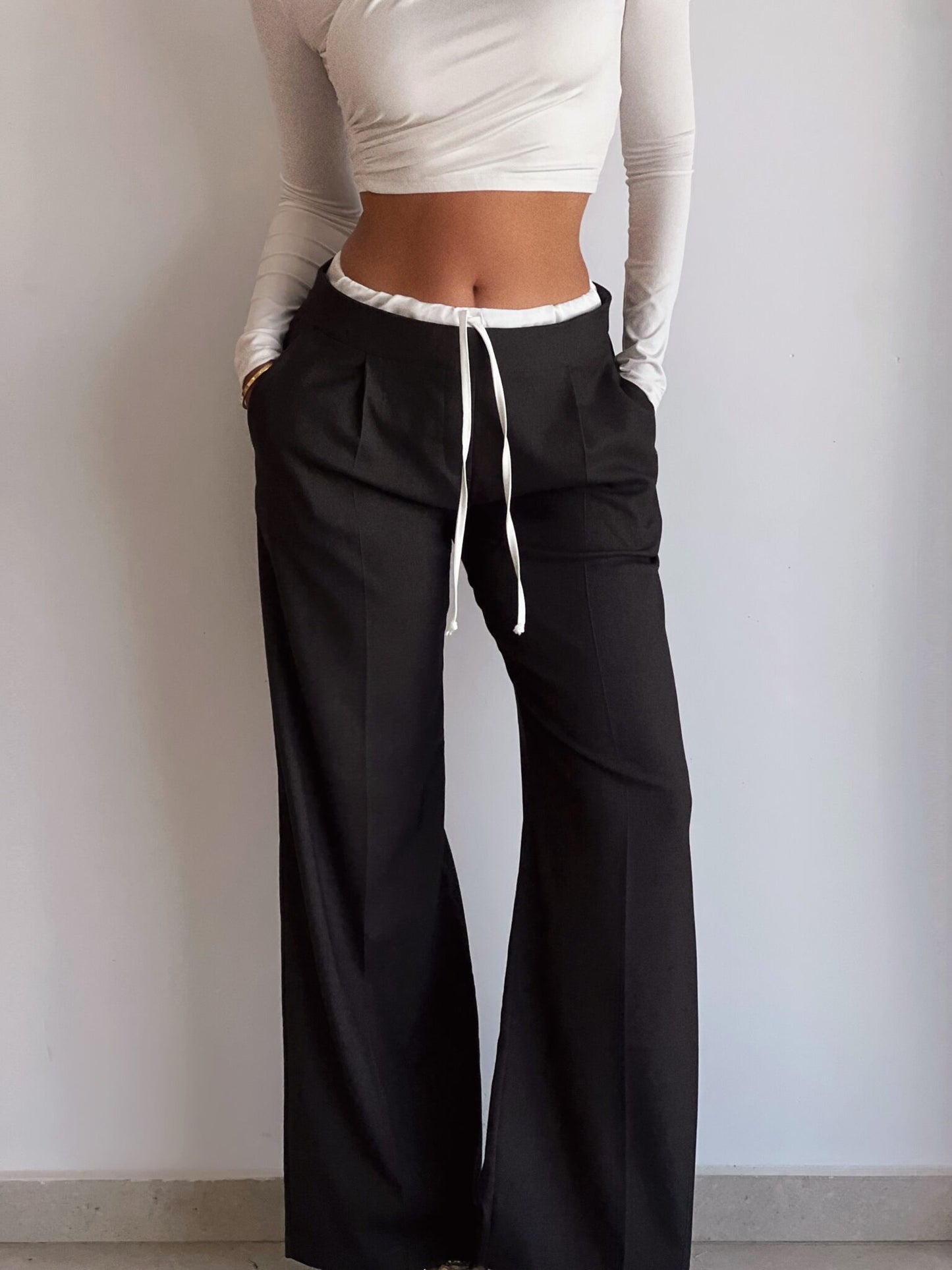 Black Pant - Satin waist