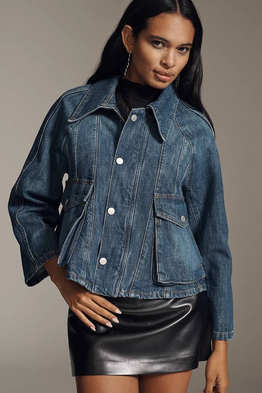 The Sculptural Paneled Denim Jacket