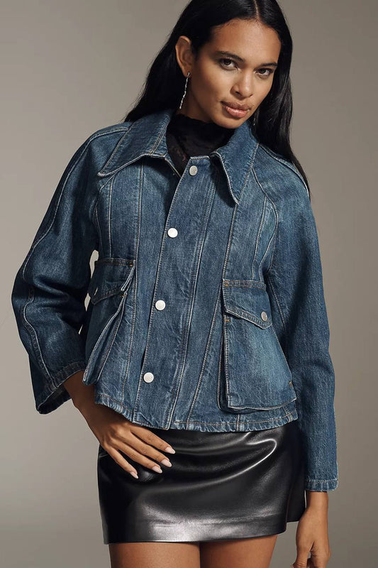 The Sculptural Paneled Denim Jacket