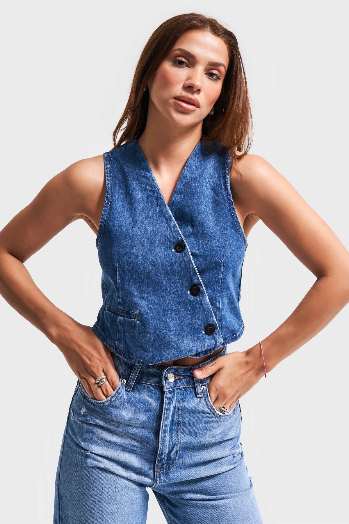 Denim - Crop - Vest