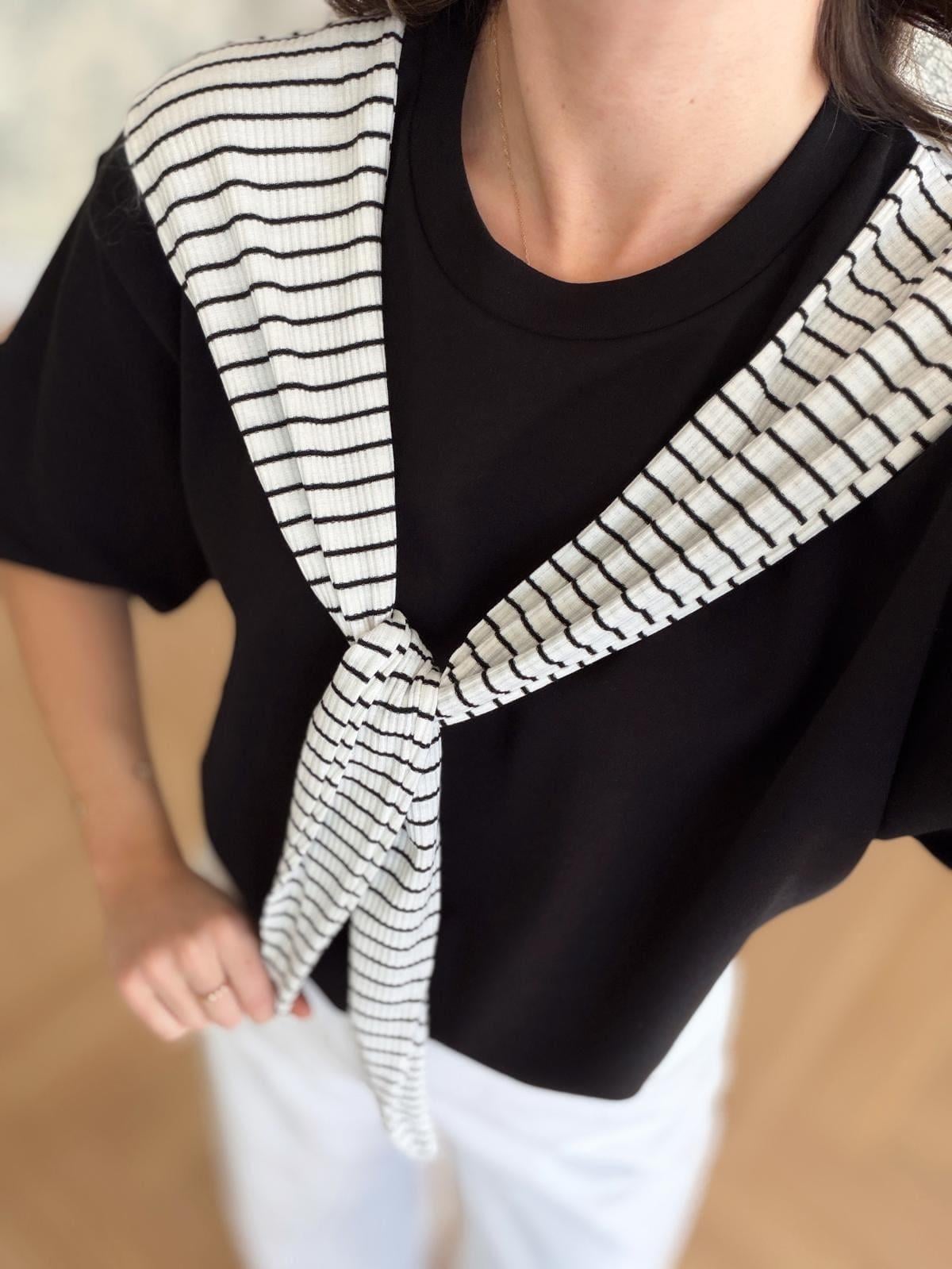 The Scarf-Detail Essential Tee