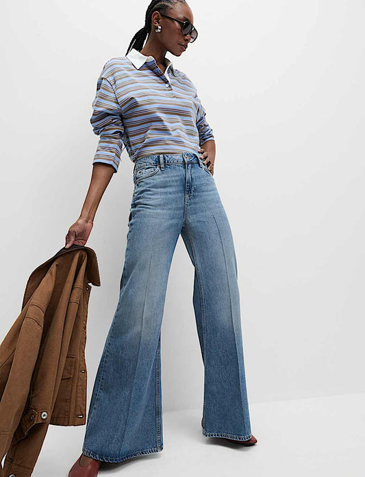 The Tailored Flare Jean with Crease Detail