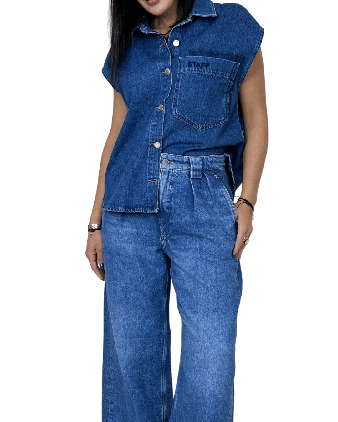 Sleeveless Denim Shirt – STAFF Edition