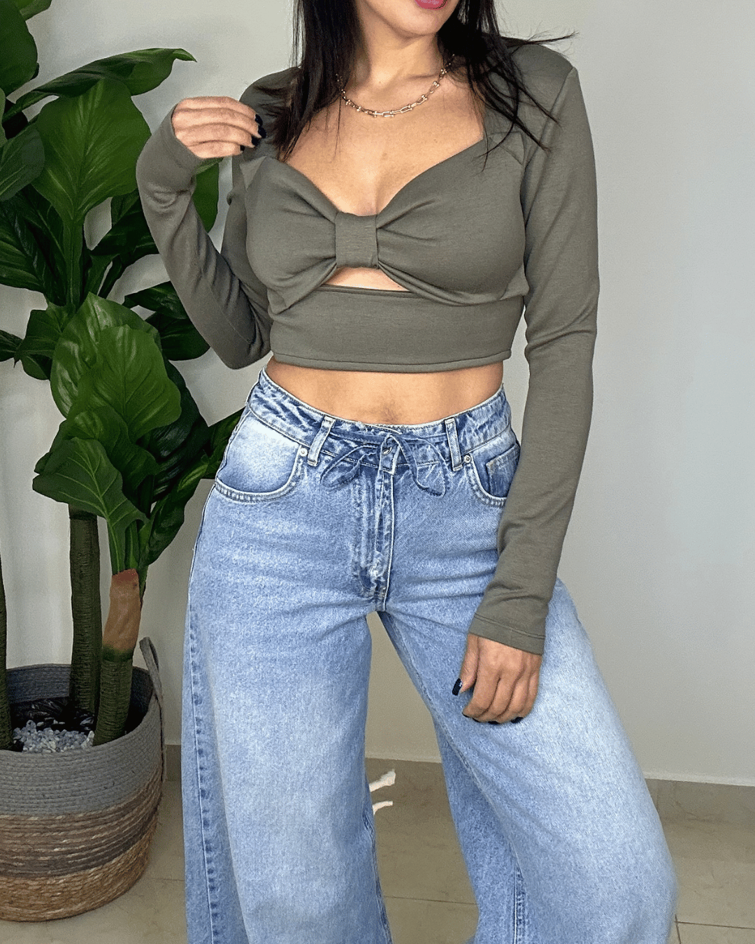Long Sleeve Crop Top