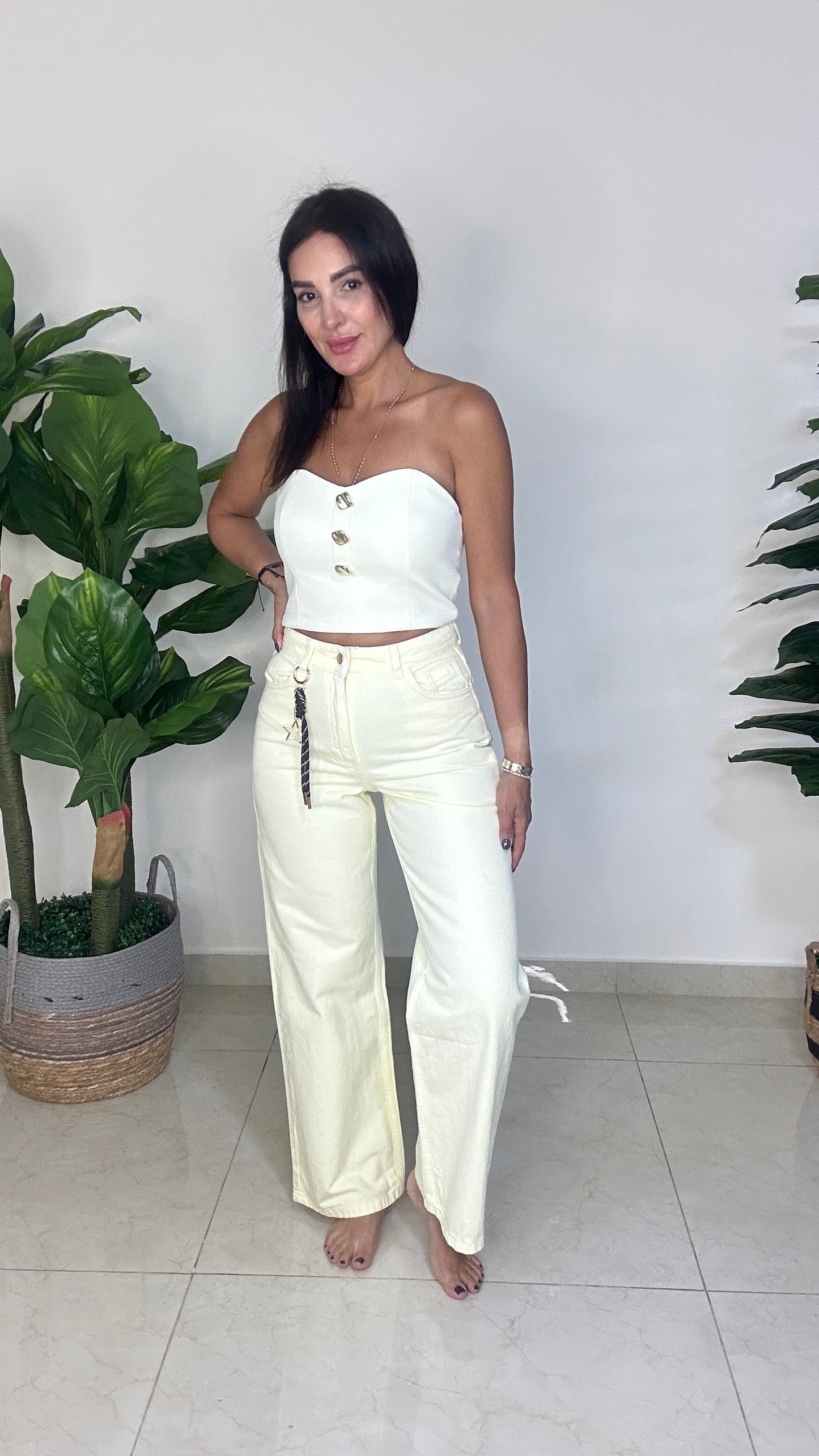 Yellow Denim Jeans- 100% Cotton