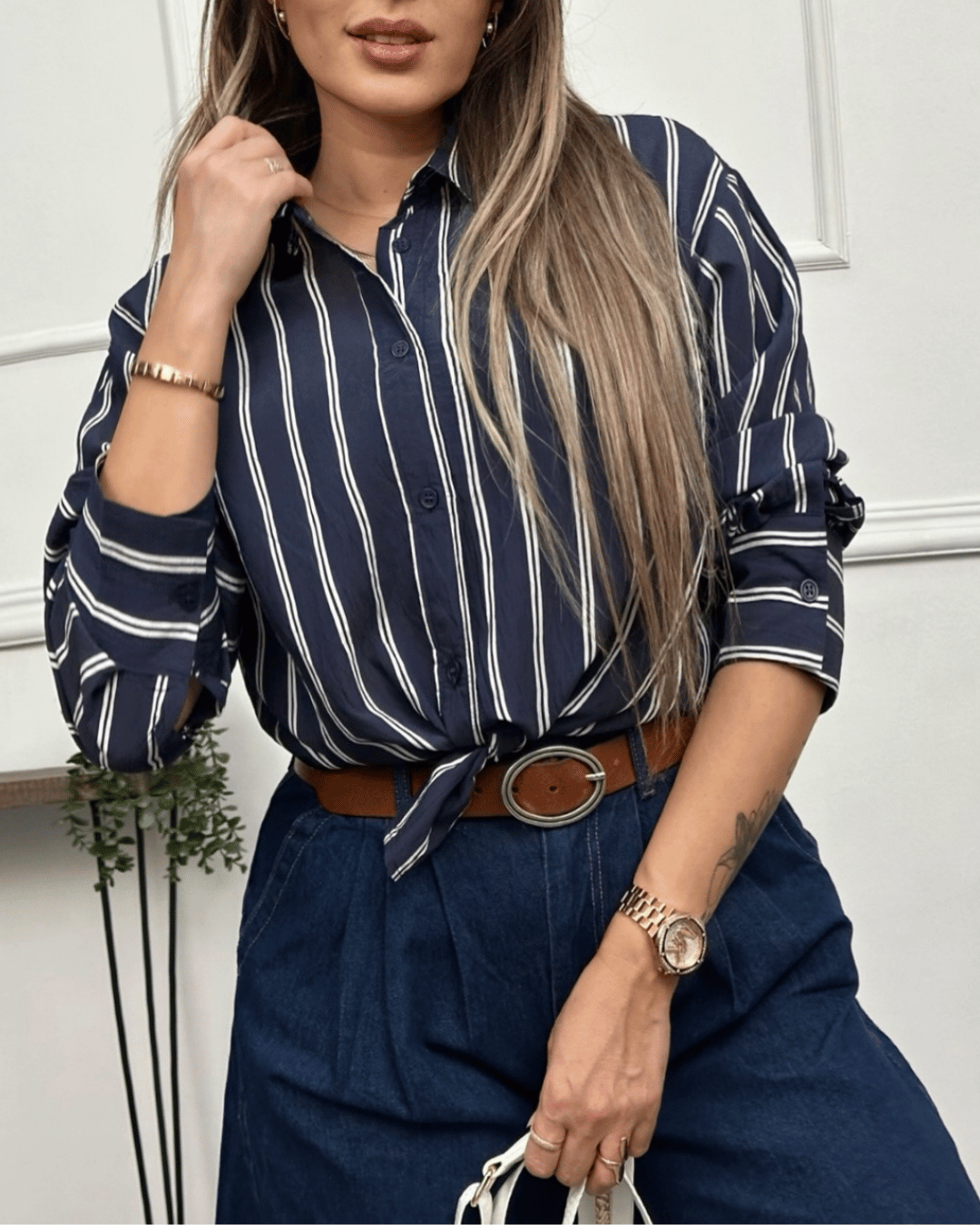 Oversized Striped Shirt