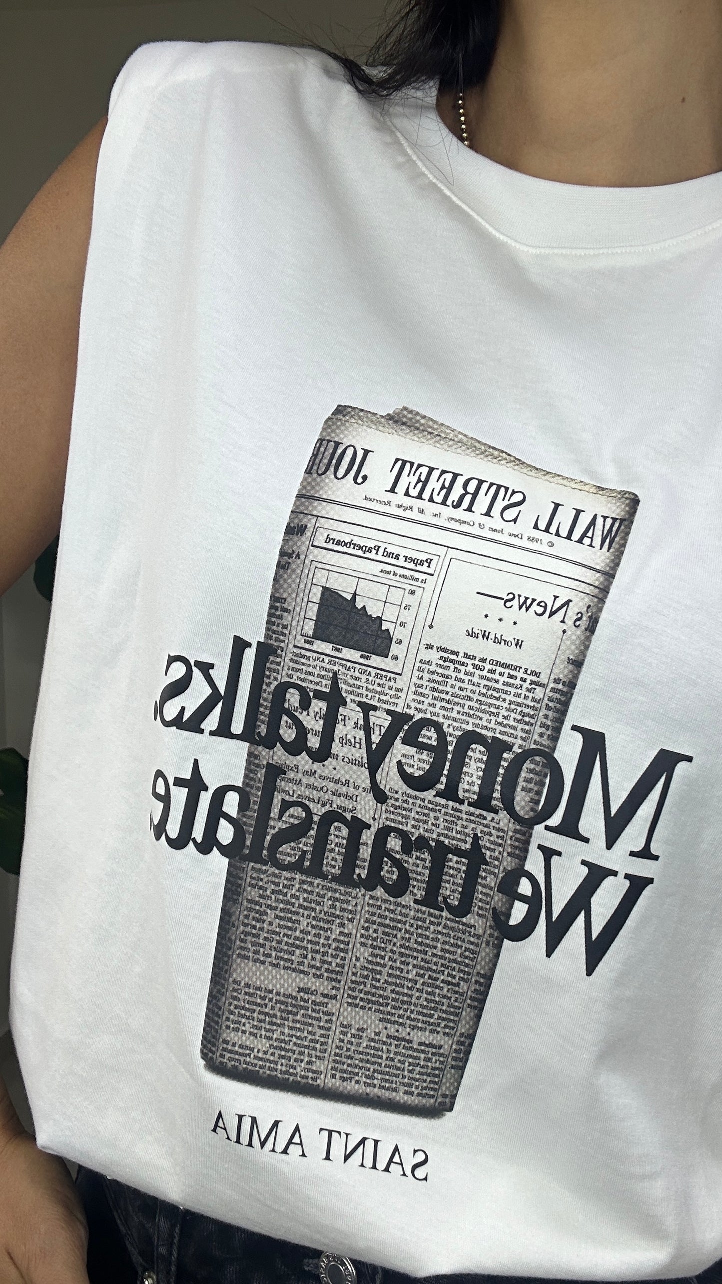 Money Talks Shirt - Epaulette- 100% Cotton