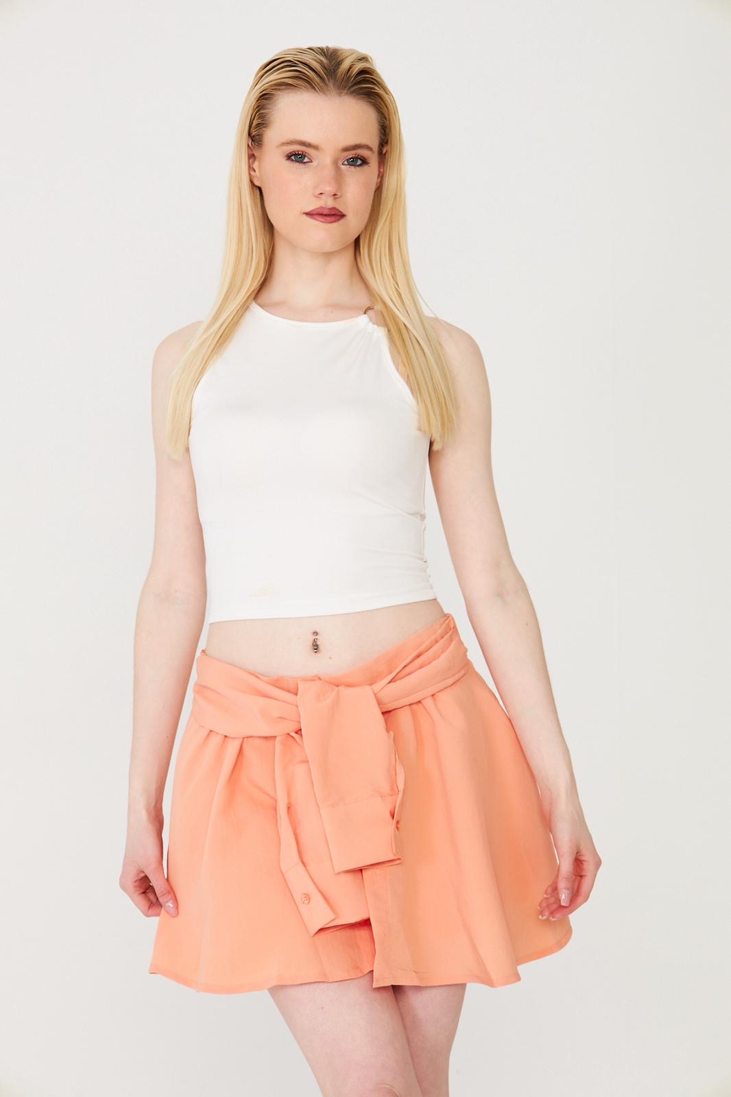 The Studded Ribbed Glam Skort
